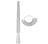 Mandrin de mesure de bague professionnel, ensemble d'outils de mesure de bijoux, jauge de doigt en métal de taille britannique pour une taille précise de bague, fabrication de
