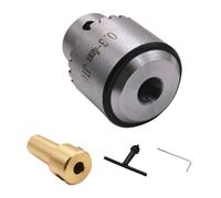 Mandrin de Mini Perceuse Micro 0,3 à 4mm à Clé, Trois Mors | Acier Inoxydable Argenté, Léger et Résistant à L’usure, pour Perceuse Électrique et Tour, Clé
