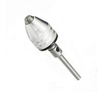 Mandrin de perceuse 0,3 à 3,4 mm à tige ronde 0,3 à 3,4 mm - Adaptateur universel pour perceuse à changement rapide pour meuleuse électrique - Argent (lot de 1)