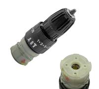 Mandrin de perceuse de 10 mm, remplacement sans clé pour perceuse sans fil 16,8 V 21 V pour visseuse à percussion compatible avec boîtier en plastique noir Bosch, longueur 136 mm