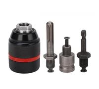 Mandrin de Perceuse, Mandrin sans iletage 1/2" 20UNF, 2-13mm Adaptateur de Mandrin de Perceuse à Main Sans clé à Serrage, Mandrin Autoserrant, avec SDS Plus, 1/4 HEX et hocs
