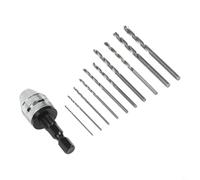 Mandrin de perceuse pour perceuses électriques - Adaptateur de tige hexagonale sans clé de 0,3 à 3,6 mm, mandrin à changement rapide de 6,3 mm avec corps en alliage d'aluminium et ca. (11 pièces)