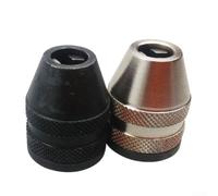 Mandrin de perceuse sans clé 0,3 à 3,6 mm avec tige hexagonale de 6,3 mm, adaptateur de porte-embout pour pilotes électriques, manchon en métal à changement rapide sans tige d'extension, noir ou