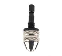 Mandrin de perceuse sans e 0,3 à 3,4 mm avec adaptateur de tige hexagonale de 6,3 mm, convertisseur à changement rapide pour pilotes électriques pour tenir de petits forets, métal noir