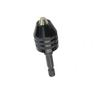 Mandrin de perceuse universel à tige hexagonale 0,6 à 8 mm, mandrin sans daptateur de mandrin universel à changement rapide pour meuleuse électrique, noir (lot de 1)