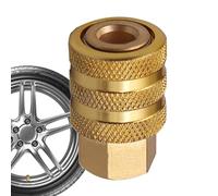 Mandrin De Pneu Verrouillable - Buse De Gonflage Rapide Pour Pneu Autobloquant - Filetage 2 Points En Cuivre | Tête De Gonfleur De Tuyau Manomètre 2x2x3.2cm, Connexion Rapide Pour Vélo Électrique