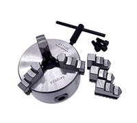 Mandrin de Tour, 1pcs k11-100 3 JAWS Manuel Tour Chuck avec Turning Machine Tools Accessoires K11-100 3-Jaw Métal auto-centrage