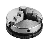Mandrin de Tour, 3/4 Jaws Steel Wood Tour Chuck 50mm 63mm Manuel Centre-centrage automatique DIY Outils de tour en bois métal(K01-63)