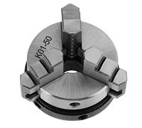 Mandrin de tour, 3/4 Jaws Steel Wood Tour Chuck 50mm 63mm Manuel Chuck Centre-centrage automatique DIY Outils de tour en bois en métal(K01-50)