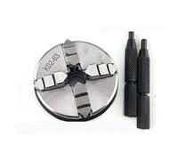 Mandrin de tour, 3/4 Jaws Steel Wood Tour Tour Chuck 50mm 63mm Manuel Manuel Chuck Soirée d'auto-centrage Tour de bois en métal(K02-63)