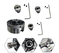 Mandrin de tour à 3 mâchoires à centrage automatique - Construction manuelle en alliage avec boulons de montage pour un maintien sûr de la pièce dans le meulage du tour (mandrin + tige de 5 mm)