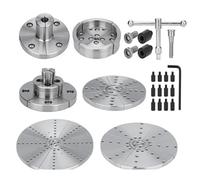 Mandrin de tour à bois à 4 mâchoires, auto-centrage de 3.75 pouces, broche ronde et plate, outils de tournage for le travail du bois, accessoires, 1 pièce(Screw)