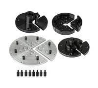 Mandrin de tour à bois de 4 pouces, 1 pièce, mâchoire étagée, acier usiné CNC de haute précision for un serrage et une durabilité améliorés(Round Jaw)