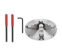 Mandrin de tour à centrage automatique de 6 pouces à 4 mâchoires, kit de serrage en acier allié robuste pour le travail des métaux et du travail du bois avec ensemble