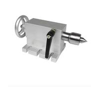 Mandrin de tour à cône 2, hauteur de pointe tournante 65 mm, for fraiseuse CNC et machine de gravure 4 axes.