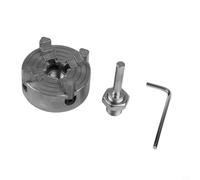 Mandrin de tour auto-centrant à 4 mâchoires pour mini tours métalliques, pince manuelle en acier HCS avec construction à haute teneur en carbone, argent, compatible avec le travail du bois et les
