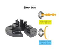Mandrin de Tour Mâchoire étagée for mandrin de tour à bois 4 ", 100mm, M33 M18, 1 pouce, mâchoires, centrage automatique, accessoires machines-outils for le travail du(Step Jaw)