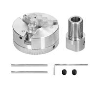 Mandrin de Tour, Mandrin de tour à 3 mâchoires/4 mâchoires, boulon montage centrage automatique manuel, bielle .17mm/5mm/8mm for meulage, fraisage et tournage(3 jaws-8mm)