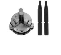 Mandrin de tour manuel à trois mâchoires de 50 mm en bois de 50 mm avec trois structures compactes avec un diamètre de pièces. Mandrin de tour conçu pour une utilisation durable avec une bonne