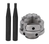 Mandrin de Tour Métaux 11423, Mandrin Auto - centrant 4 Mors Réversible Mini 50mm - Haute Précision, Acier 45 Durable, Pour Usinage Non Métallique