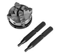 Mandrin de tour réversible à 4 mors, mini de 50 mm, auto-centrant ; mandrin de tour manuel pour métaux avec montage à filetage M14 ; mandrin compact de haute précision pour le