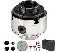 VEVOR Mandrin de Tour à 4 Mors 95 mm Mandrin à Centrage Automatique, Mandrin de Précision à 4 Machoires Auto-centrant en Acier avec Adaptateur Universel, Outil pour Travail du Bois Fraiseuse Perceuse