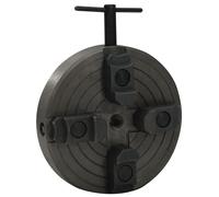 Mandrin de tour vidaXL, 4 mors, connexion M18, acier, noir, 150 x 63 mm