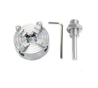 Mandrin en alliage de Zinc à 3 et 4 mâchoires, bielle centrage automatique, rotation du bois, accessoire serrage option for Mini tour métaux(4 Jaw Chuck Set)