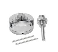 Mandrin en alliage de Zinc à 3 et 4 mâchoires, bielle centrage automatique, rotation du bois, accessoire serrage option for Mini tour métaux(3 Jaw Chuck Set)