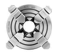 Mandrin rotatif en métal K72-80 à 4 mâchoires indépendantes et réversibles de 3 pouces - Diamètre du mandrin : 80 mm - Mâchoires réglables