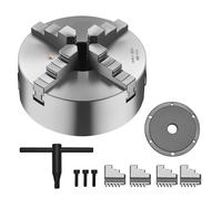 Mandrin Tour 8""-Duoku-à 4 Mors-avec Plaque Arrière Filetée-Plage Serrage 0,16 à 7,87""-HT300-Pour Tours à Bois et à Métaux