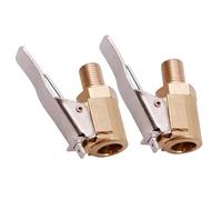 Mandrins de buse d'air - Connecteur de gonflage pour pneus | Laiton avec joint en caoutchouc, design compact, 2 pièces, convient pour vélo, remorque, camping-car, voiture, camion, SUV, moto, outil de