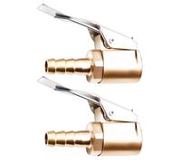 Mandrins de buse d'air - Connecteur de gonflage pour pneus | Laiton avec joint en caoutchouc, design compact, 2 pièces, convient pour vélo, remorque, camping-car, voiture, camion, SUV, moto, outil de