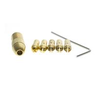 Mandrins En Laiton Micro perceuse à pince en laiton, 1 ensemble, foret serrage automatique, outil de, adaptateur mandrin, dégagement rapide, mèche sans clé 2-5mm(7pcs 2MM)