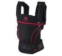 manduca FIRST Porte-bébé > < Porte-bébé ergonomique & physiologique, Rallonge dorsale & Réducteur de siège, coton bio, pour bébés & enfants (3,5-20kg) (BlackLine RadicalRed)