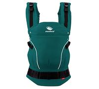 Manduca FIRST > Teal < Porte-bébé physiologique, Rallonge dorsale & Réducteur de siège, coton bio, 3 positions de portage (ventral, sur la hanche & dos) pour bébés/enfants 3,5-20kg (vert)
