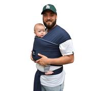 manduca Sling écharpe de portage - Porte-bébé élastique pour les nouveau-nés de la naissance à 15 kg - Bleu marine
