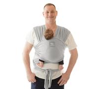 manduca Sling écharpe de portage - Porte-bébé élastique pour les nouveau-nés de la naissance à 15 kg - Gris clair