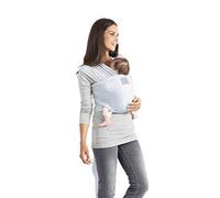 manduca Sling > SoftCheck blue < Porte-bébé élastique/écharpe de portage bebe, coton bio, pour nouveau-nés dès la naissance & jeunes enfants (3,5-15kg)