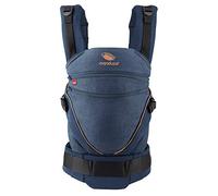 manduca XT Baby Carrier - Porte Bebe - Siège ajustable, s'étend du nouveau-né au tout-petit - Porte bébé avec 3 options de portage-Denimblue-toffee