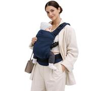 manduca XT Baby Carrier - Porte Bebe - Siège ajustable, s'étend du nouveau-né au tout-petit - Porte bébé avec 3 options de portage, Happy Wave