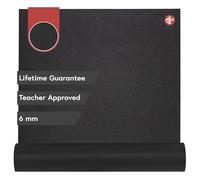 Manduka PRO Tapis de yoga - Tapis de qualité supérieure de 6 mm d'épaisseur, adhérence haute performance, soutien et stabilité pour yoga, pilates, gym, fitness, extra long, 216,5 cm, noir