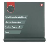 Manduka Tapis de yoga de voyage PRO - 2 mm | Pliable et facile à transporter | Durabilité à vie | Approuvé par les enseignants | Construction hygiénique