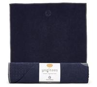 Manduka Yogitoes Serviette de Tapis de Yoga, légère, Microfibre à séchage Rapide, Technologie antidérapante, pour Hot Yoga, Vinyasa et Power Yoga, 180 x 61 cm, Bleu foncé (Midnight)