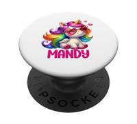 Mandy Licorne Nom Personnalisé PopSockets PopGrip Adhésif