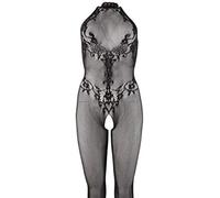 Mandy Mystery Combinaison Moulante avec Dentelle Noir Taille S-L