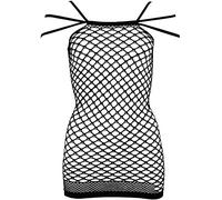 Mandy Mystery Robe Sexy Résille en Noir Taille S-L