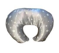 Mane by Tim & Tam Housse de coussin d'allaitement en satin Motif étoiles grises