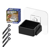 MaNeaz 2 en 1 Abreuvoir tortue terrestre Accessoire tortue terrestre Empreinte Reptiles Bol Alimentair Reptiles Bol Alimentation Pour Petits Reptiles Serpents Tortue Lézards(Noir)