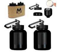 MaNeaz 2 Pièces 100Ml Mini Distributeur De Protéines En Poudre Récipient À Protéines Portable Et Entonnoir Pour Le Gymnase Pour Le Gymnase Avec Mousqueton Convient Aux Amateurs De Fitness